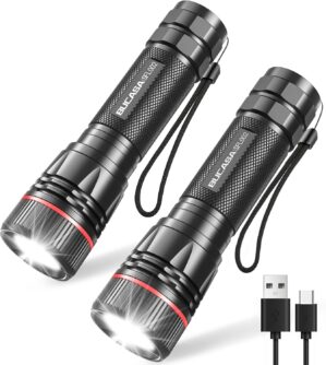 BUCASA Taschenlampe LED wiederaufla...