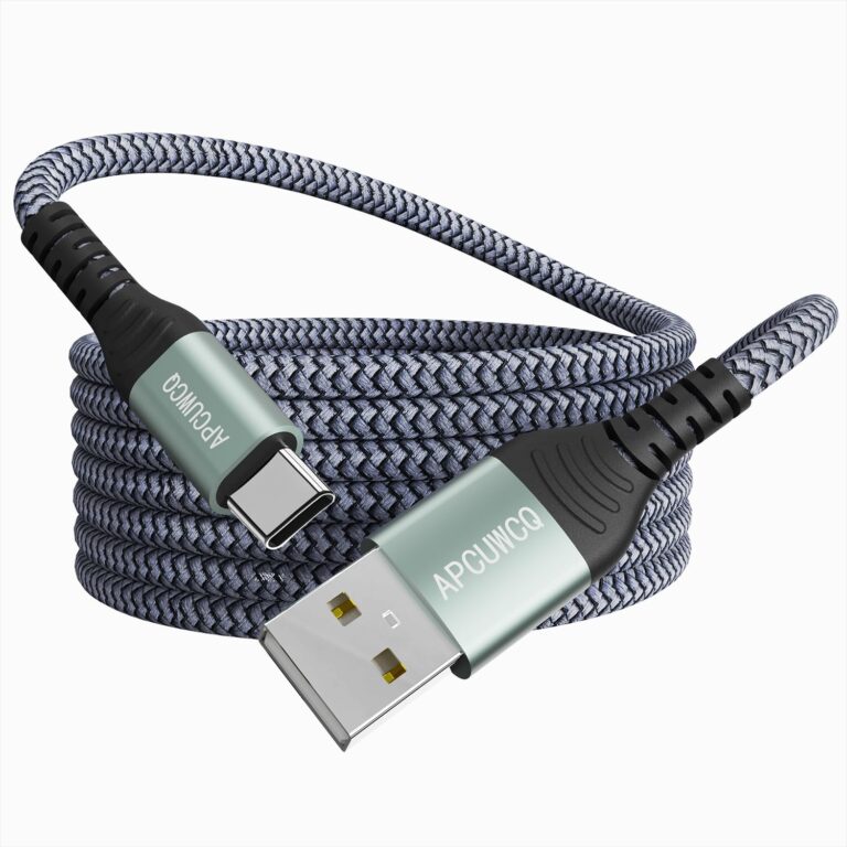 USB-C-Kabel, 3 m, 3,1 A, Schnellladung, Typ-C-Ladekabel, Nylon-geflochtenes USB-A-auf-USB-C-Schnellladekabel für Samsung Galaxy S10, S9, S8 Plus, S21, Note 10, 9, 8, LG V20, G8, G7, Typ-C-Ladekabel