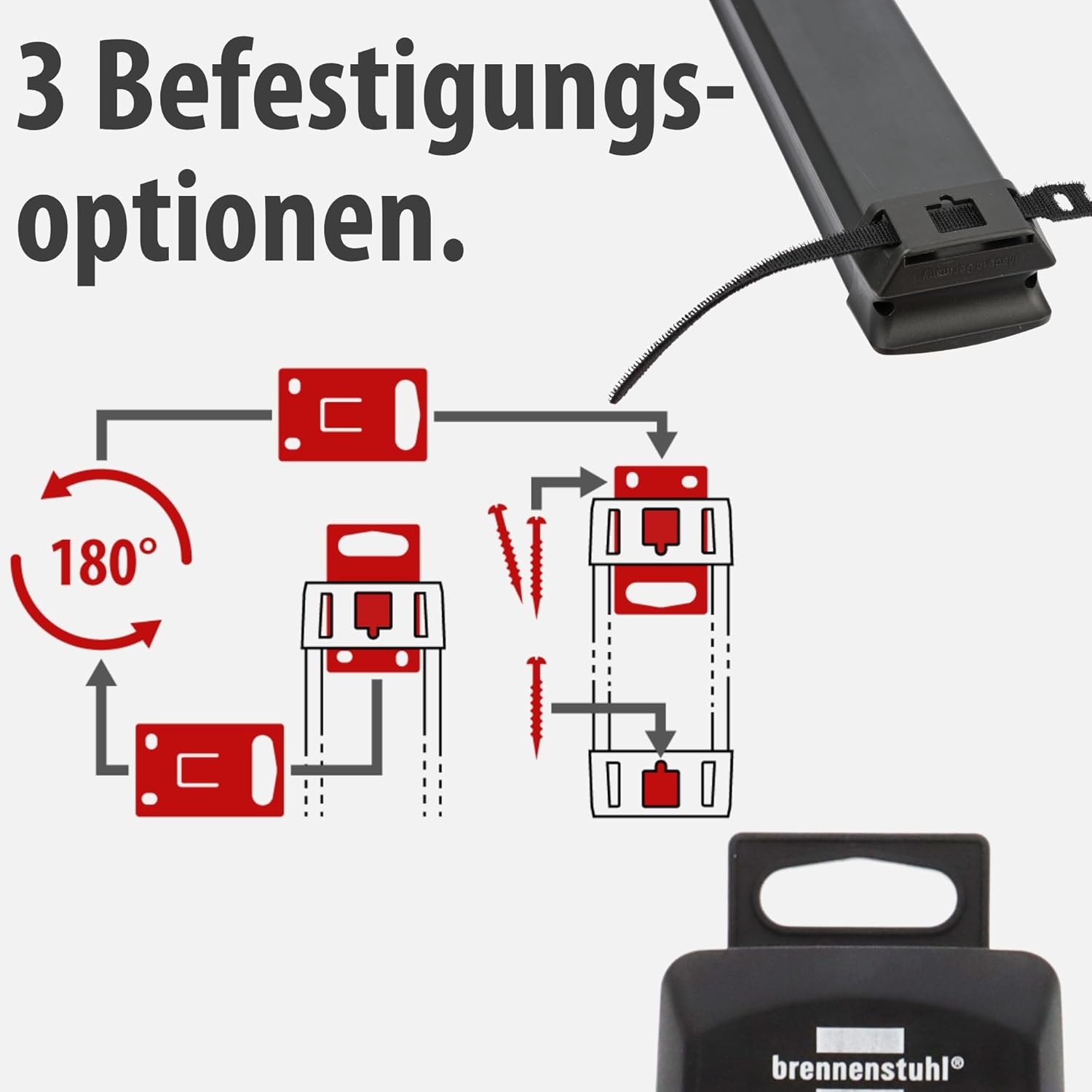 Brennenstuhl Premium-Line, 6-fach Steckdosenleiste (Steckdosenleiste mit Schalter und 5m Kabel - 45° Anordnung der Steckdosen) Farbe: hellgrau / schwarz – Bild 5