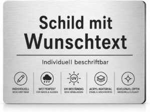 Schild selbst gestalten, individuel...