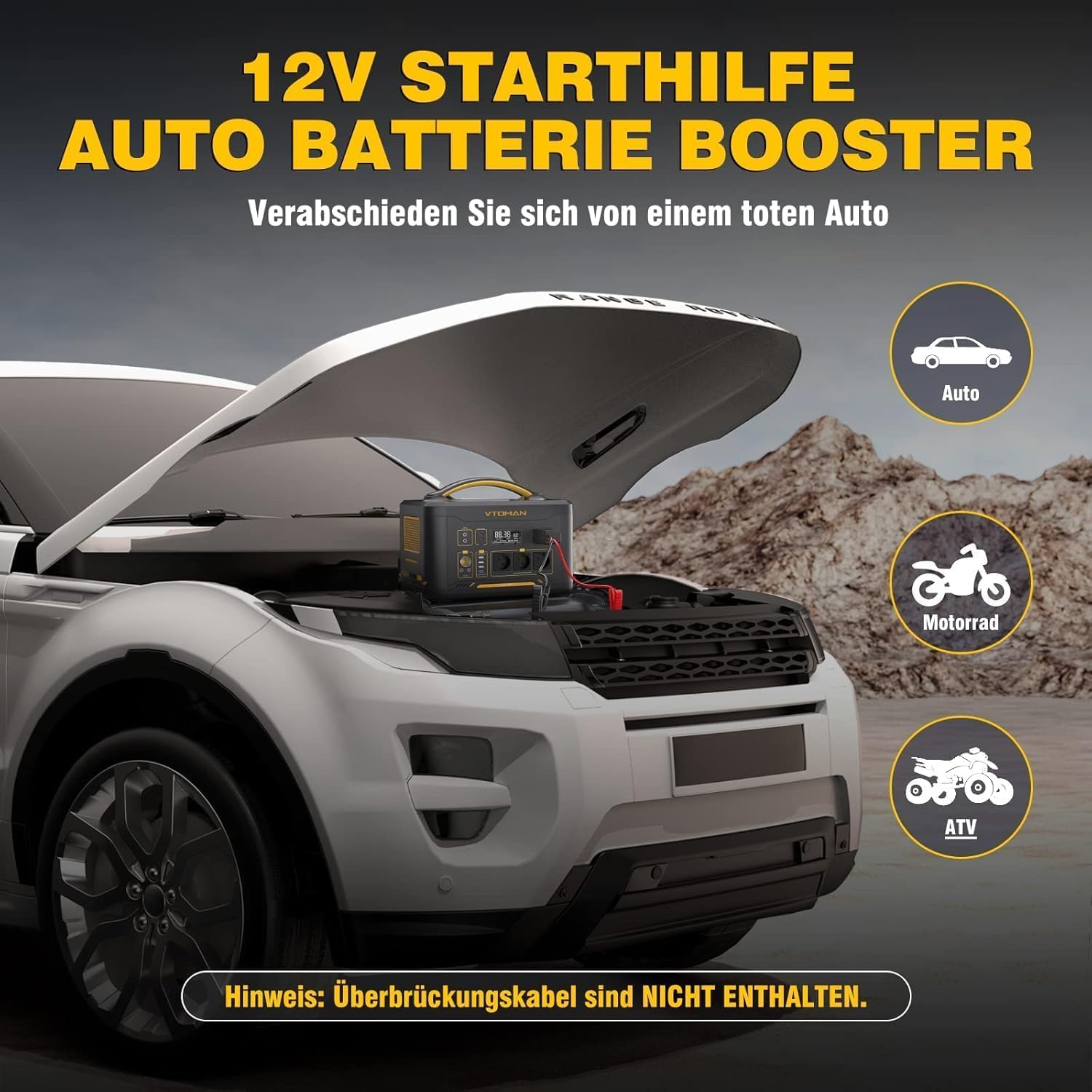 VTOMAN Jump 2200 Tragbares Kraftwerk mit 200-W-Solarpanel – 2200 W/1548 Wh LiFePO4-Batterie-Solarstromgenerator, erweiterbare Kapazität auf 3096 Wh für Camping, Reisen, Wohnmobil, Stromausfälle – Bild 5