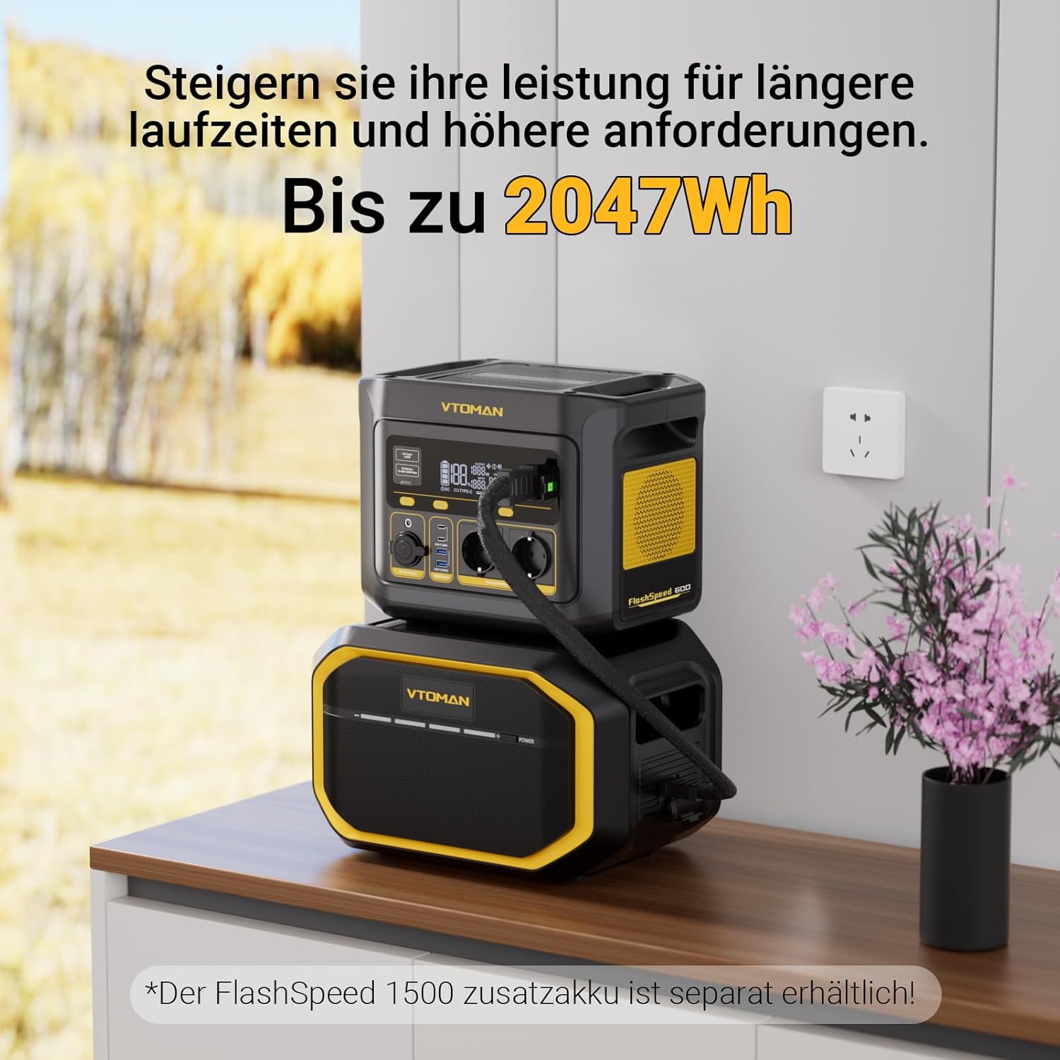 VTOMAN FlashSpeed 600 Tragbares Kraftwerk 600 W (Spitze 1200 W) – 499 Wh Solargenerator LiFePO4-Stromgenerator, mobiler Stromspeicher, 100 W USB-C, 60 Min. Schnellladung 0–80 % für Camping, Angeln, Wohnmobil – Bild 6