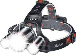 Blukar LED-Stirnlampe, wiederauflad...
