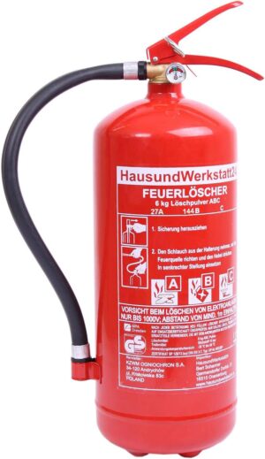 6 kg Pulverfeuerlöscher 12 LE mit ...