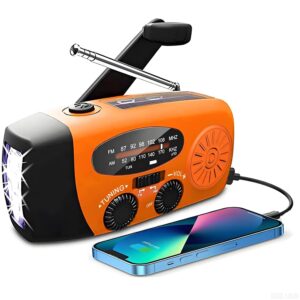 Solarradio, tragbares Kurbelradio, ...