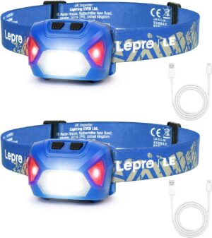 Lepro LED wiederaufladbare Stirnlam...