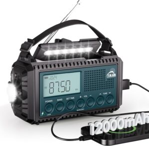 AM/FM/SW Kurbelradio mit 12000 mAh ...