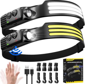 MLIAIMCE Wiederaufladbare LED-Stirn...