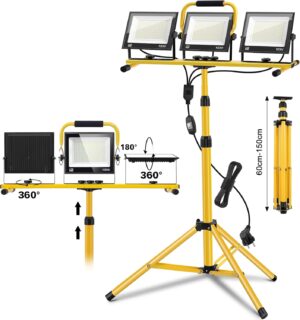 LED-Baustrahler mit Stativ, 300 W, ...