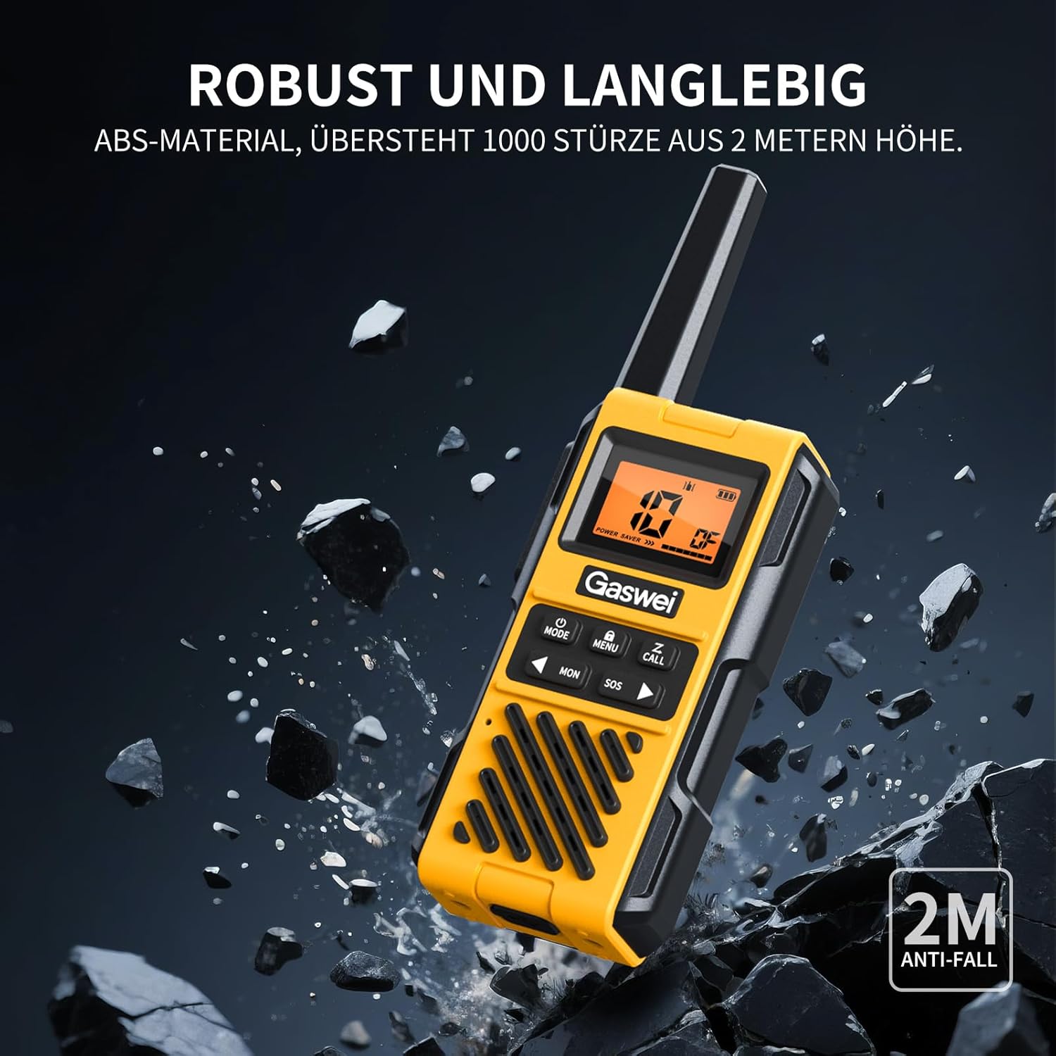 G1pro+ IP67 wasserdichte Walkie-Talkies mit großer Reichweite für Erwachsene, langlebiges Radio mit UKW-Radio, VOX, SOS-Alarm, USB-C-Aufladung für Baustelle, Reisen, Outdoor-Abenteuer, Camping – Bild 5