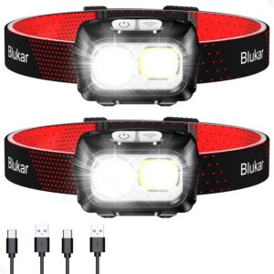 Blukar LED-Stirnlampe, wiederauflad...
