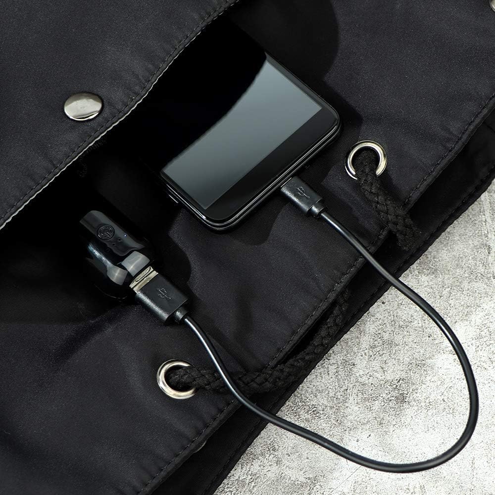 Mini Power Bank 5000 mAh, Powerbank klein aber stark 5000 mAh kompakter schlanker externer Akku mit 2,4 A Ausgang, tragbares Handy-Ladegerät für iPhone Samsung Galaxy und mehr (Schwarz) – Bild 4