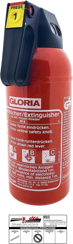 Auto-Pulverlöscher P2 GM rot lacki...