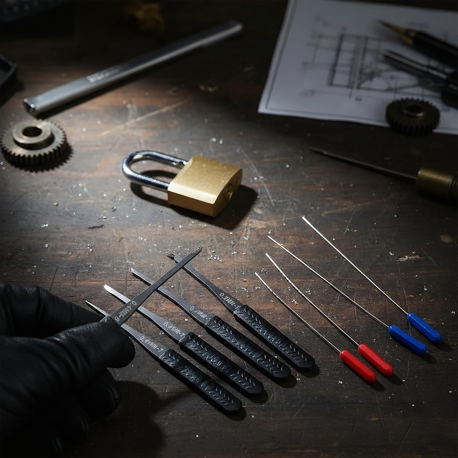 Greifer-Set für abgebrochene Schlüssel, 12-teiliges Werkzeugset zum Entfernen von Splittern, Auszieher aus Edelstahl mit Aufbewahrungstasche, professionelles Werkzeugset für Mechaniker und Schlosser, Schwarz – Bild 7