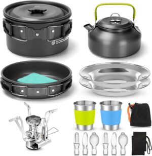 Odoland Camping-Geschirr-Set, Kochs...