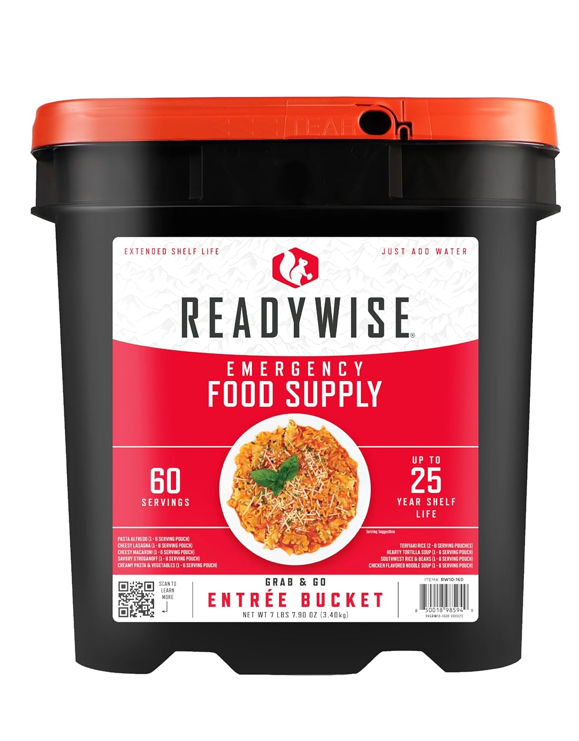 Wise Company 60-Portion-Entrée-Essensset zum Mitnehmen (13 x 9 x 10 Zoll, 11 Pfund)