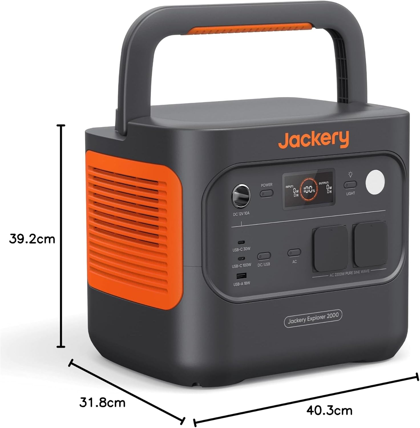Jackery E2000 v2 Tragbares Kraftwerk, LiFePO4-Akku, 2042 Wh Solargenerator mit 2200 W Leistung (max. 4400 W), Schnellladung von 0–80 % in 52 Minuten für Notfall, Camping, Wohnmobil – Bild 9