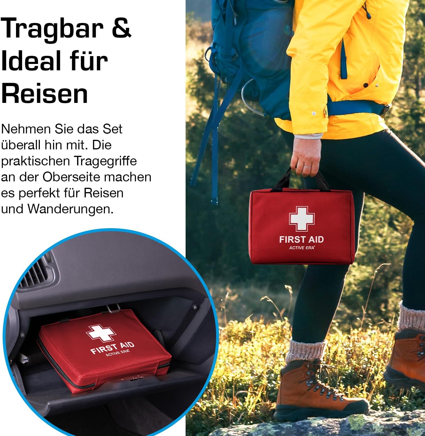 Active Era Premium Erste-Hilfe-Set – 180-teiliges Erste-Hilfe-Set – Notfallausrüstung inklusive Kühlakkus, Pflaster, Rettungsdecke für Zuhause, auf Reisen oder als Erste-Hilfe-Set im Freien – ISO 13485 – Bild 6