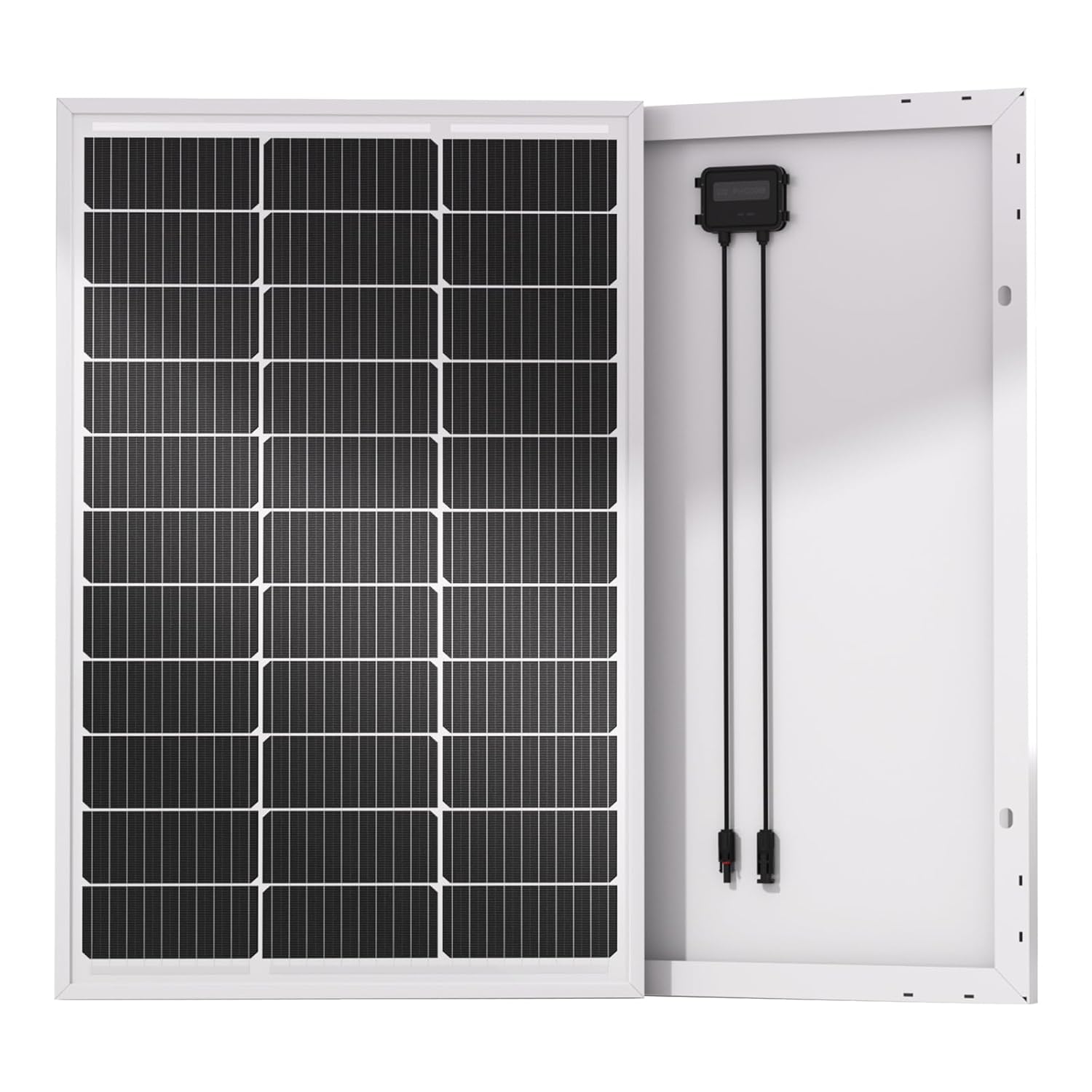 ECO-WORTHY 100W Solarpanel Monokristallin, 12V Solarmodul mit Aluminiumrahmen, geeignet für 12V Batterien Boot, Wohnmobil, Gartenhaus, Haus