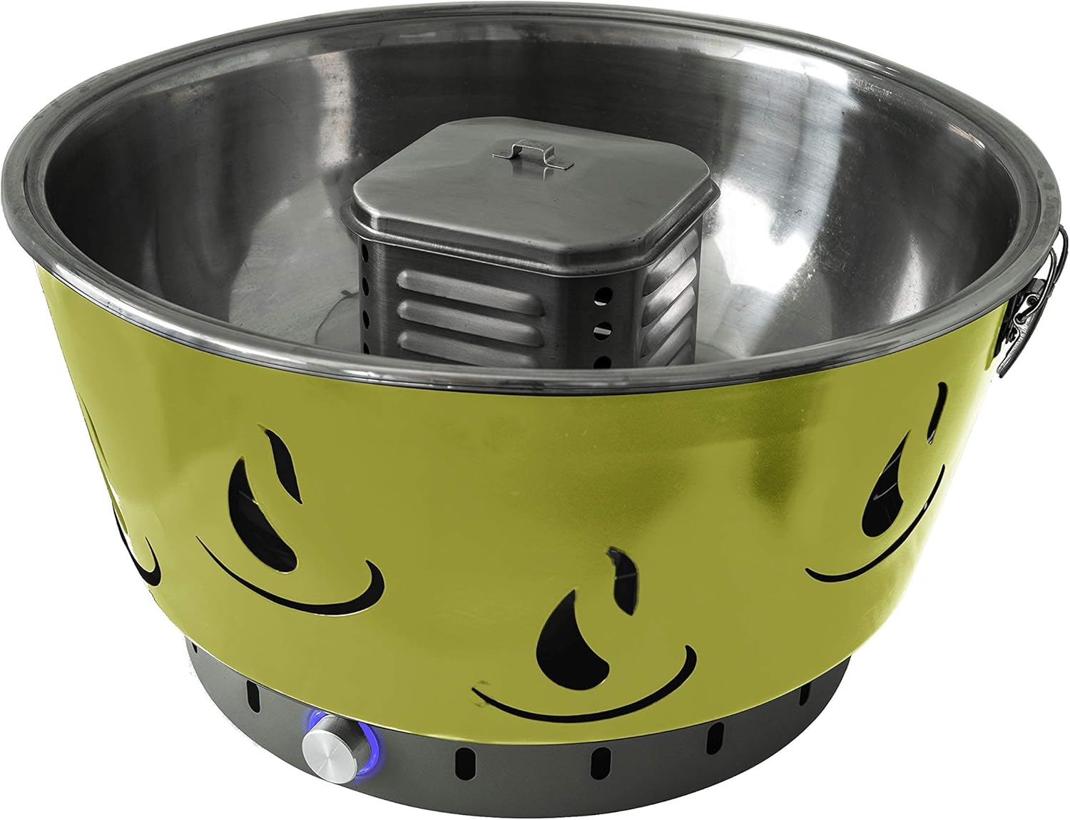JAK BBQ Airbroil XL J 101 Holzkohlegrill, gelber Tischgrill, Holzkohlegrill mit regulierbarer Belüftung, inklusive Transporttasche, Outdoor-Campinggrill – Bild 4