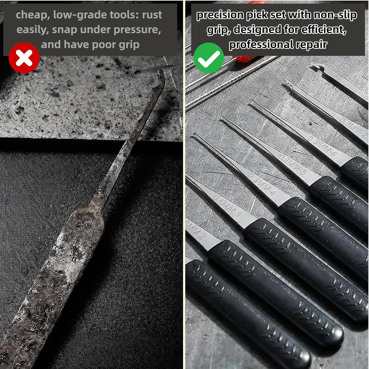 12-teiliges Schlüsselentfernungs-Werkzeugset für kaputte Schlüssel, Präzisions-Schlossreparatur-DIY-Set für Heimwerker und professionelle Schlosser, hochwertig und effizient – Bild 5