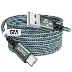 GIANAC USB C Kabel Lang (5M) Ladeka...