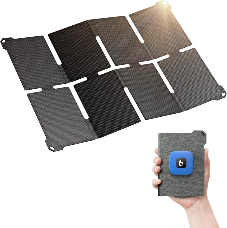 (Taschenformat) BigBlue 25W Mini tragbares Solarladegerät, faltbares Solarpanel mit USB-A & USB-C, klein aber stark, IP68 wasserdicht für den Außenbereich, kompatibel mit Mobiltelefon, Tablets, Powerbank usw.