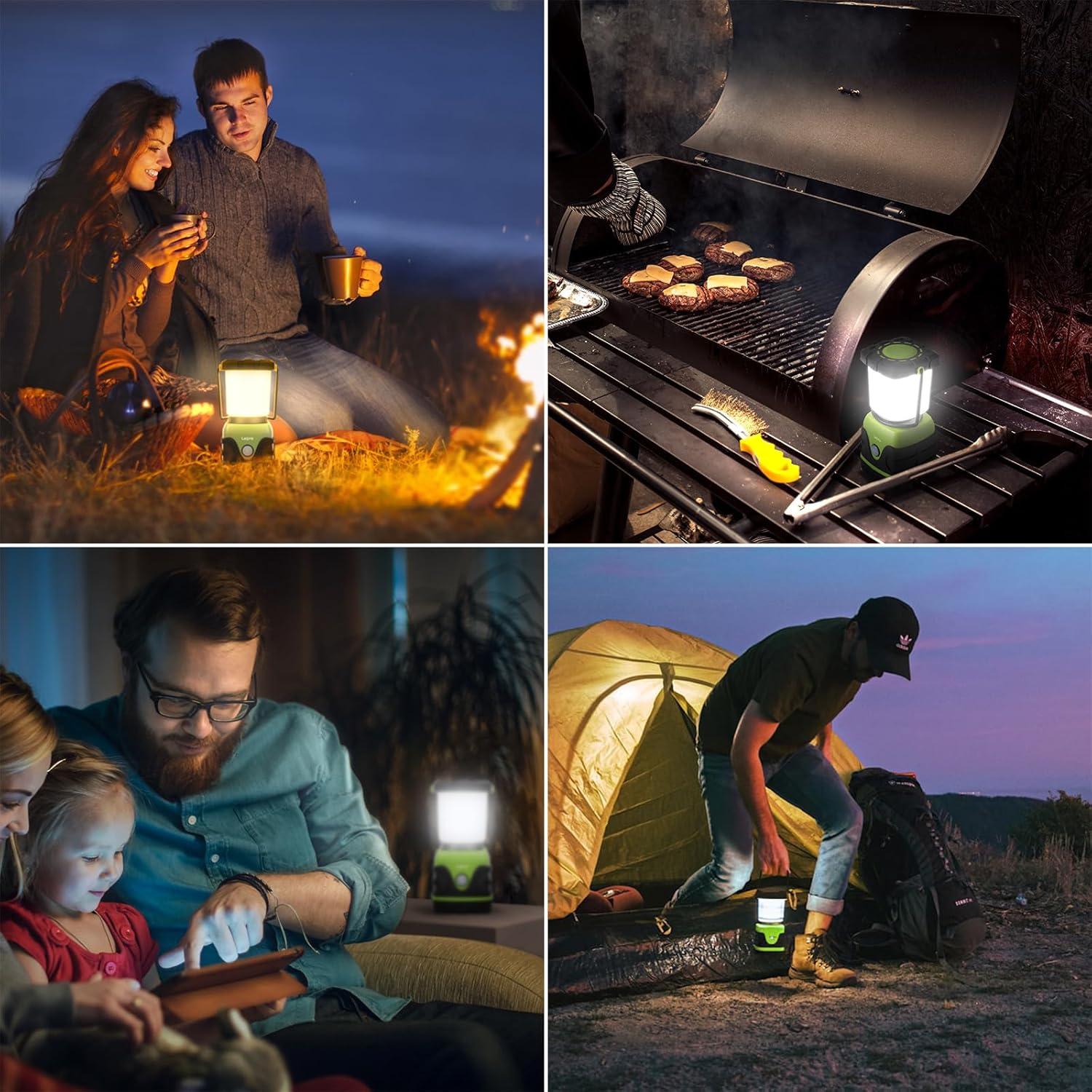 Lepro LED-Campinglampe, batteriebetrieben, ultrahell, 1500 Lumen, 4 Modi und dimmbares Campinglicht, Notlicht für Stromausfälle, Wandern, Notfall, Ausfälle und so weiter – Bild 7