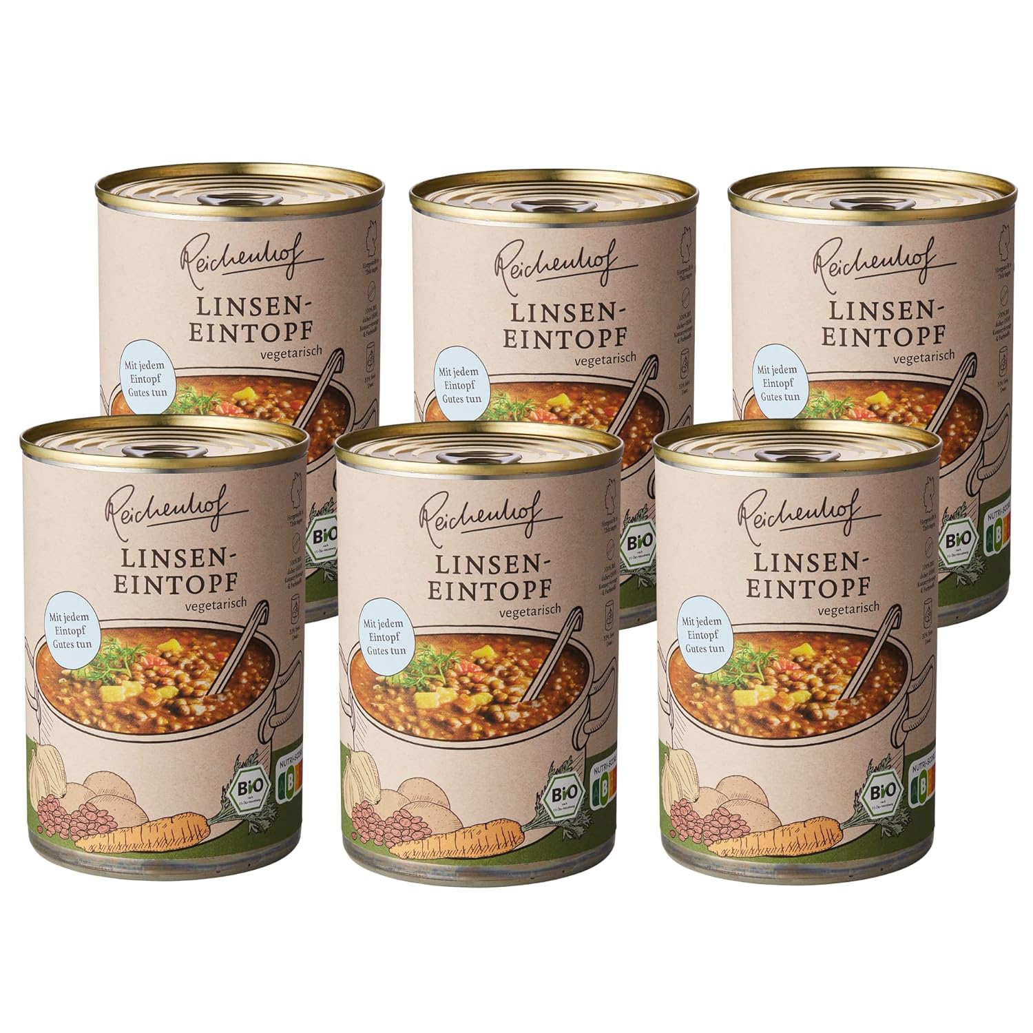 Reichenhof Bio Linseneintopf vegan 6er Pack (6 x 400 g)
