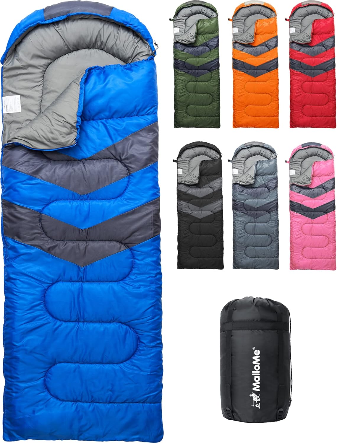 MalloMe Outdoor-Schlafsack für Erwachsene und Kinder, Schlafsack, Winter, Schlafsäcke, Campingschlafsack, Deckenschlafsack, Winterschlafsack, leicht, tragbar, warm, Deckenschlafsäcke