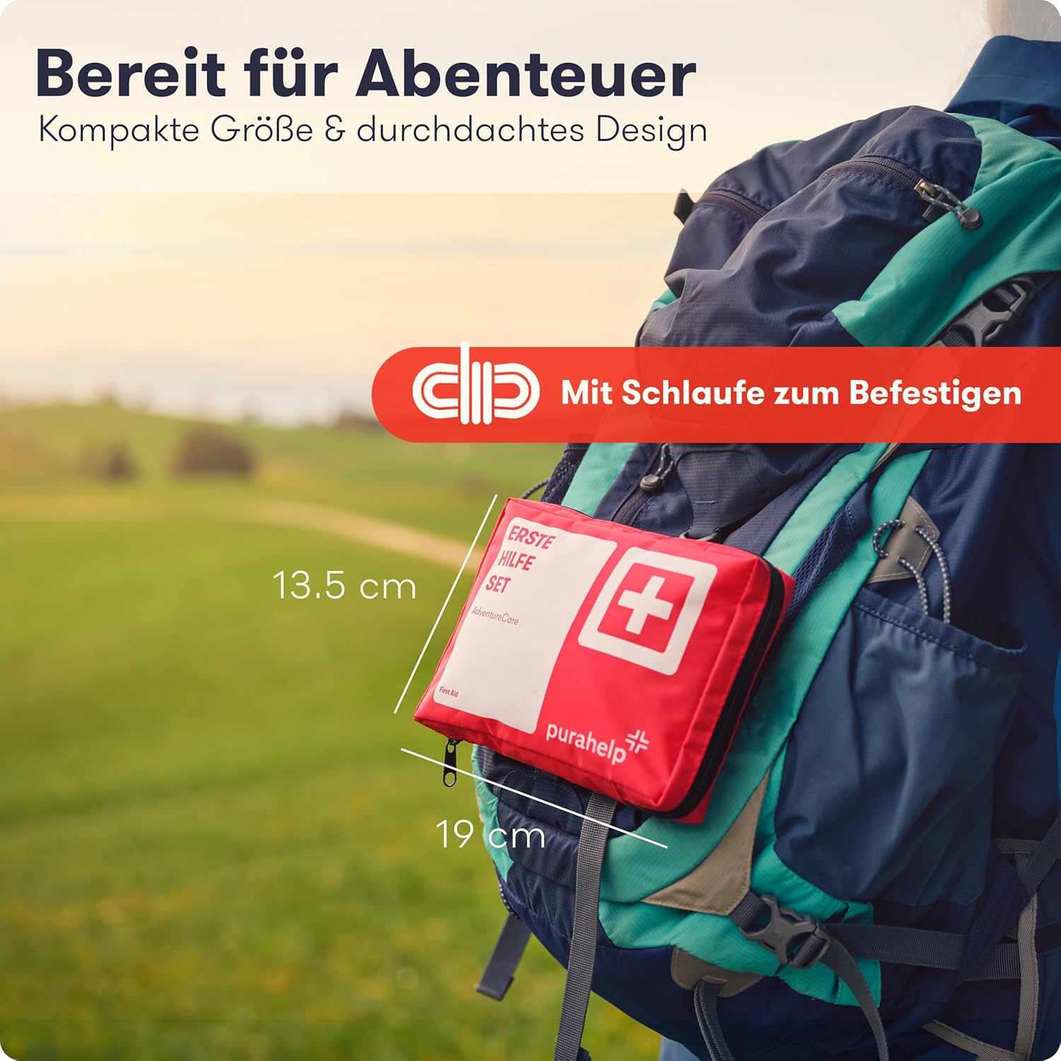 Erste-Hilfe-Set Outdoor – kompakt & leicht – 95-teilig für Wandern, Outdoor, Camping, Fahrrad – Reiseapotheke Erste-Hilfe-Set Kinder – Bild 4