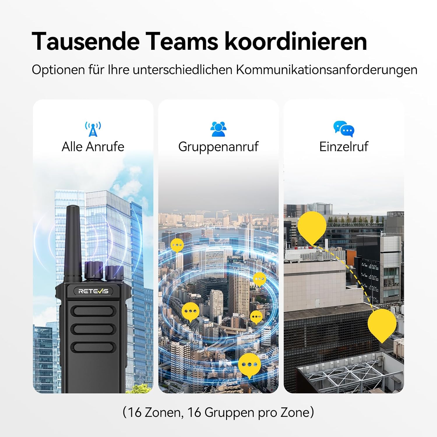 Retevis MateTalk P64 Funkgerät, gebührenfrei mit großer Reichweite, professionelles Digitalradio, kompatibel mit Motorola, Gruppenruf, Sicherheit, Walkie Talkie für Hotels und Immobilien (1 Stück) – Bild 5
