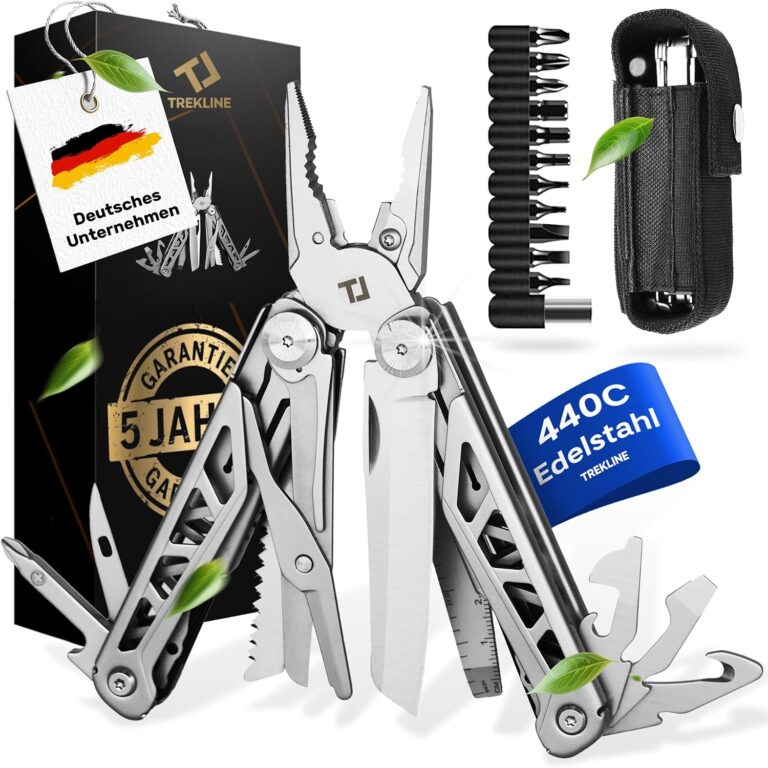 Multitool (Edelstahl 440C) Outdoor Camping Survival Multitool Werkzeugmesser, Survivalmesser, Taschenmesser, Multifunktionswerkzeug, Multitool, Multifunktionsmesser (Breath F27)