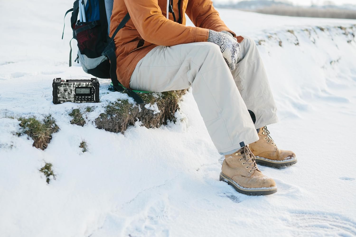 Sangean MMR-99 DAB Multifunktions-Notfallradio mit Handkurbel, DAB+, FM-RDS, Bluetooth, LED-Taschenlampe und IP55-Zertifizierung, ideal für Outdoor, Camping und Notfälle, Artic Camo – Bild 9