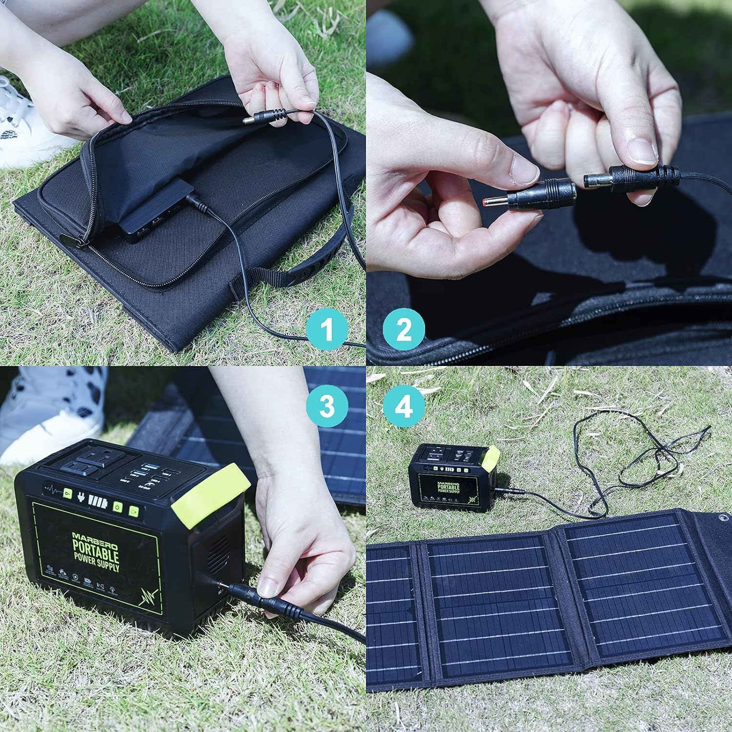 MARBERO faltbares Solarpanel 30 W 16,5 V, kompaktes und leichtes Solarladegerät mit QC3.0 USB, Typ-C und DC-Ausgang – ideal für Smartphone, Tablet, Powerbank, Camping, Wandern, Outdoor – Bild 4