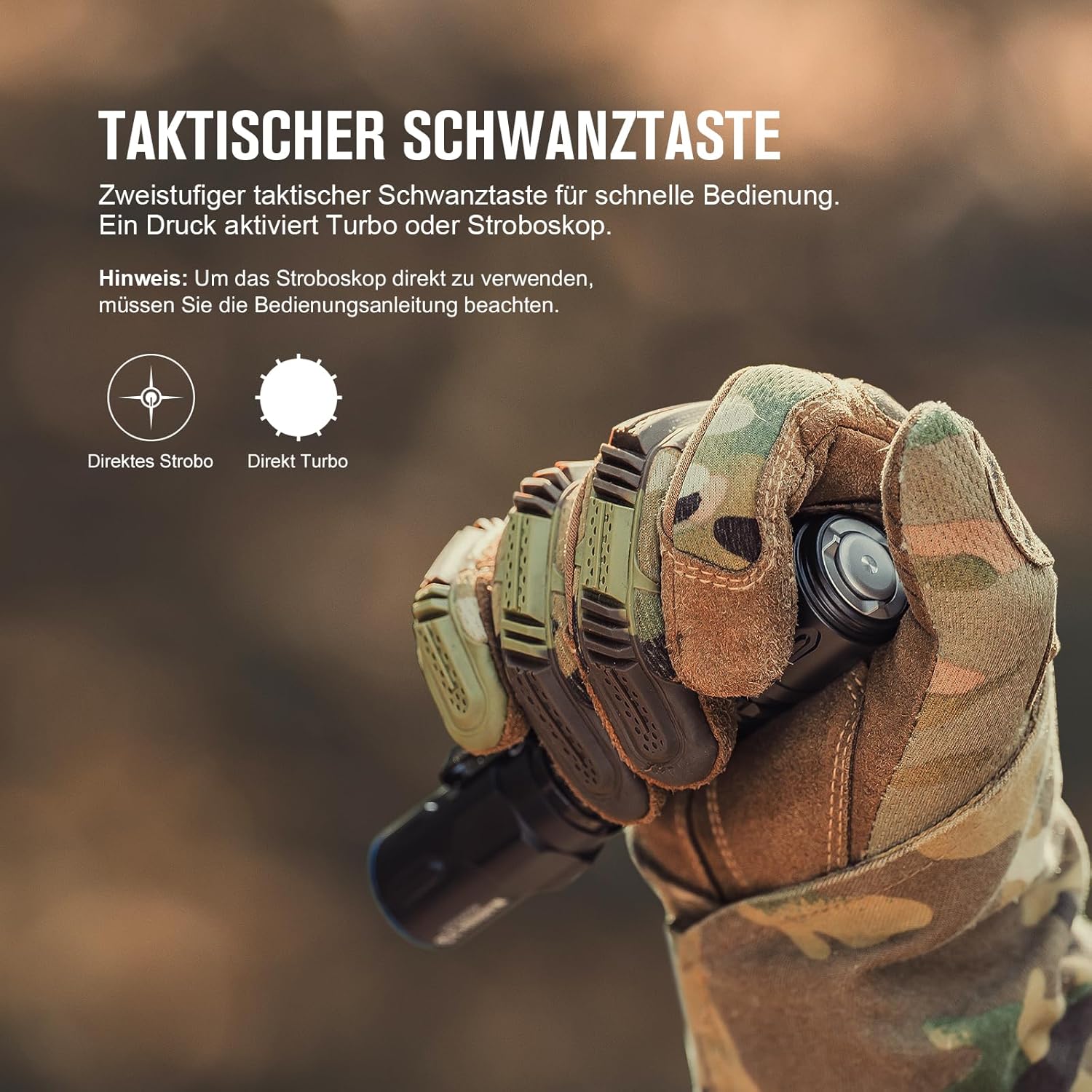 OLIGHT Warrior 3S Taktische Taschenlampe, 2300 Lumen, extrem hell mit 5 Modi, USB wiederaufladbar, mit Abstandssensor, IPX8 wasserdicht, für Camping, Wandern, Überleben und Suche (schwarz) – Bild 6