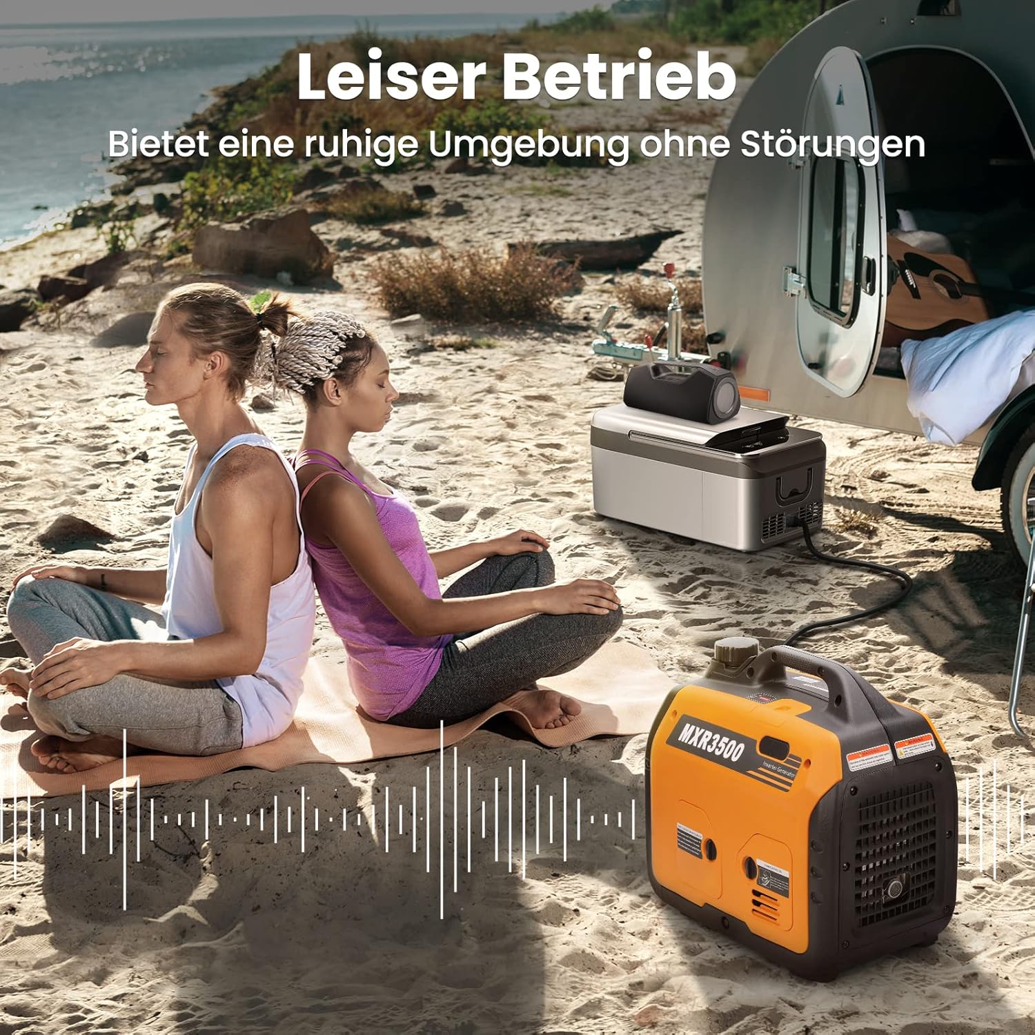 maXpeedingrods Inverter Stromerzeuger 3300W Stromerzeuger Benzin Super Leise 4-Takt mit USB und 230V Steckdosen Leichtgewichtig als Notstromgenerator Backup-Stromausfälle für Camping Wohnwagen Garage Baustelle – Bild 4