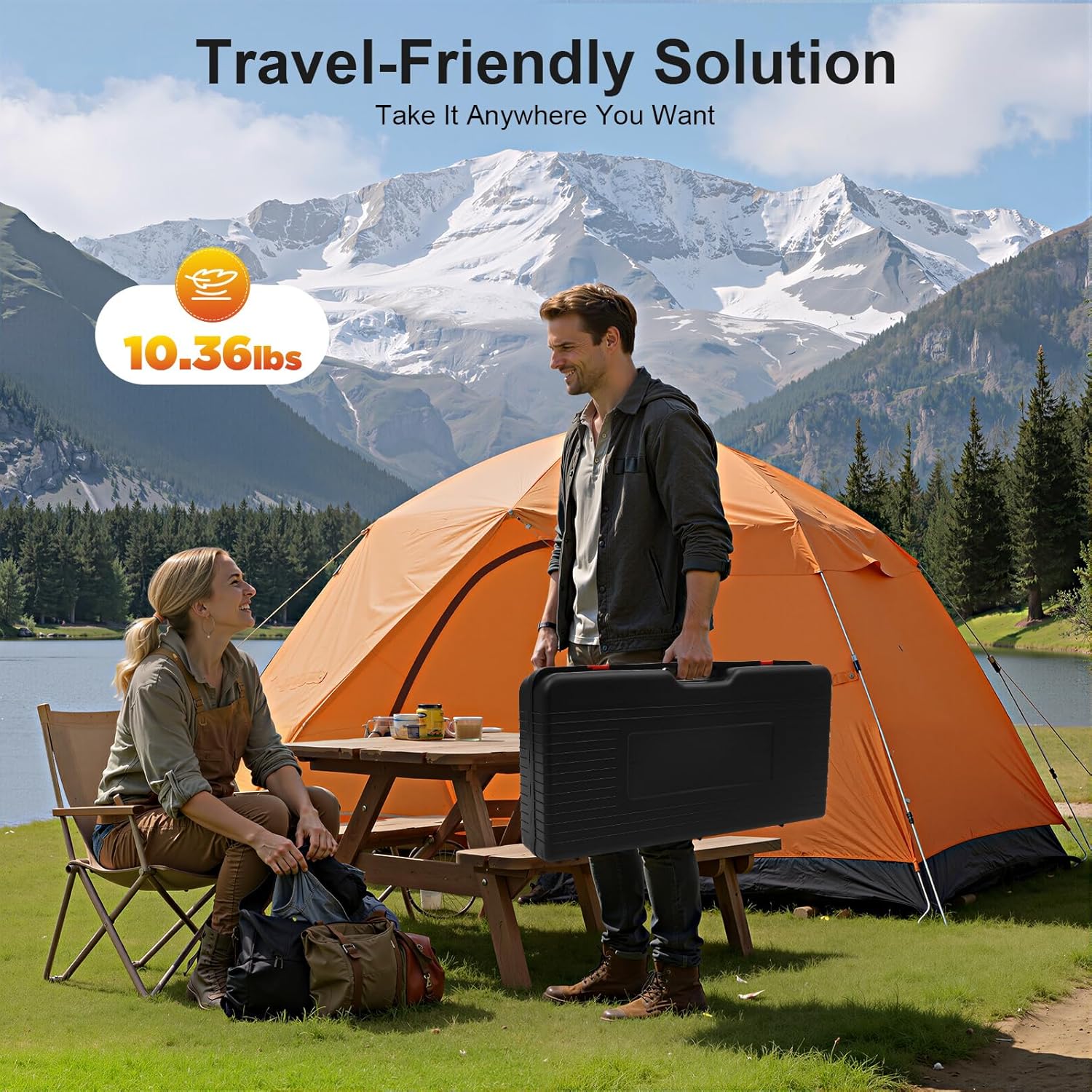 Gaskocher 2 Brenner 2 x 2500 W Gaskocher mit Grillplatte, Campingkocher 2 Brenner, Überdruckschutzventil, Campingkocher für Töpfe bis 34 cm – Bild 3