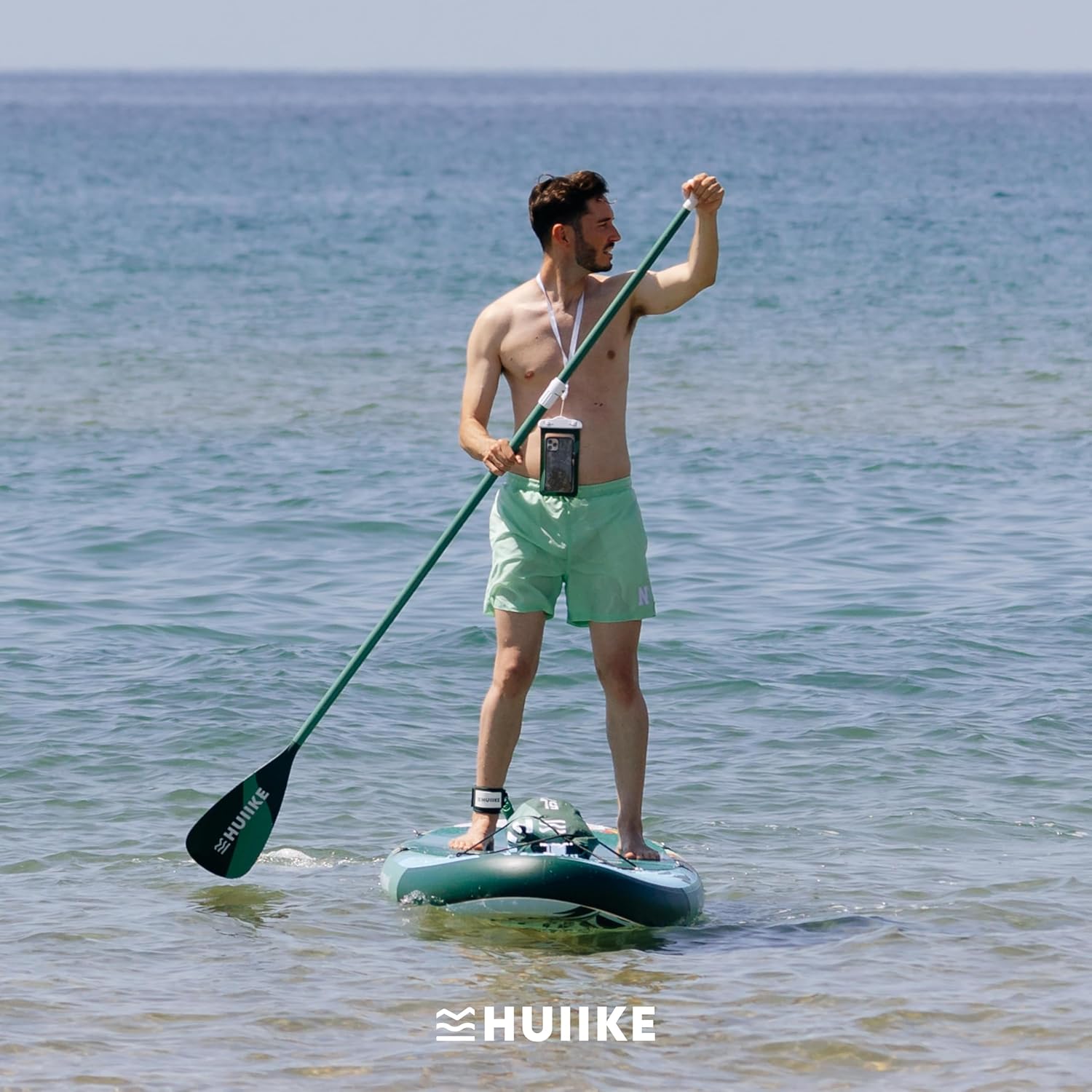 HUIIKE Stand Up Paddling Board mit Zubehör, Paddel, Finnen, Pumpe. Paddle Sup Board aufblasbar, hohe Stabilität und Widerstandsfähigkeit. 305 x 84 x 15 cm, maximale Belastung 130 kg – Bild 9