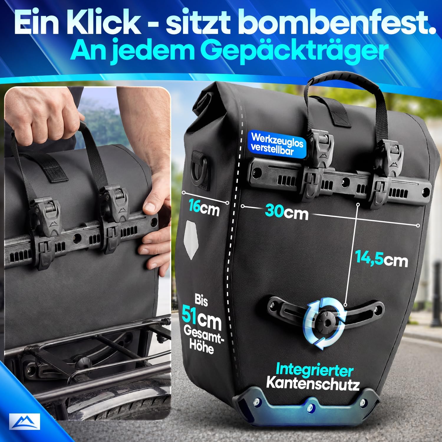 Nextcover Fahrrad-Gepäckträger TPU (Schwarz) – Bild 5