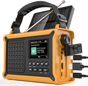 Solarradio, Kurbelradio, 12000 mAh ...