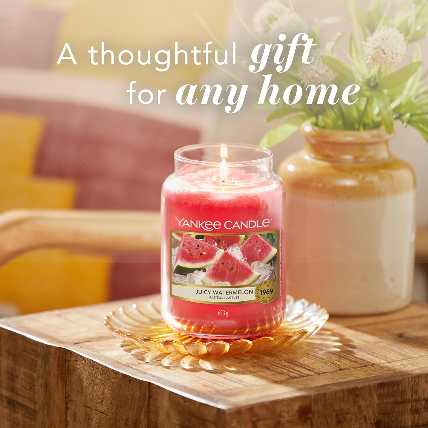 Yankee Candle Duftkerze im Glas (groß) | Saftige Wassermelone | Kerze mit langer Brenndauer bis zu 150 Stunden | Perfekte Geschenke für Frauen – Bild 6