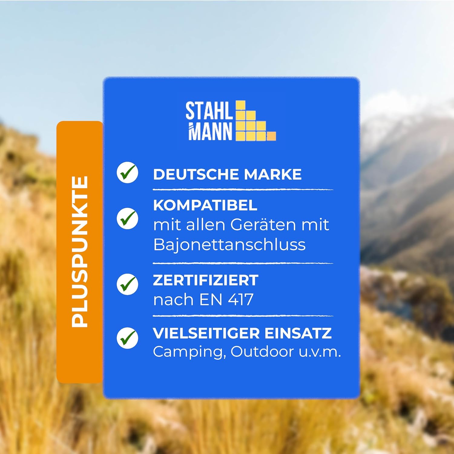STAHLMANN® Gaskartuschen 227 g (Hergestellt in der EU) – Butan-Gaskartusche mit MSF-1a-Ventil für Campingkocher, Grill, Gaskocher, Gasheizung, Unkrautverbrennung – Gaskartuschen – Bild 6