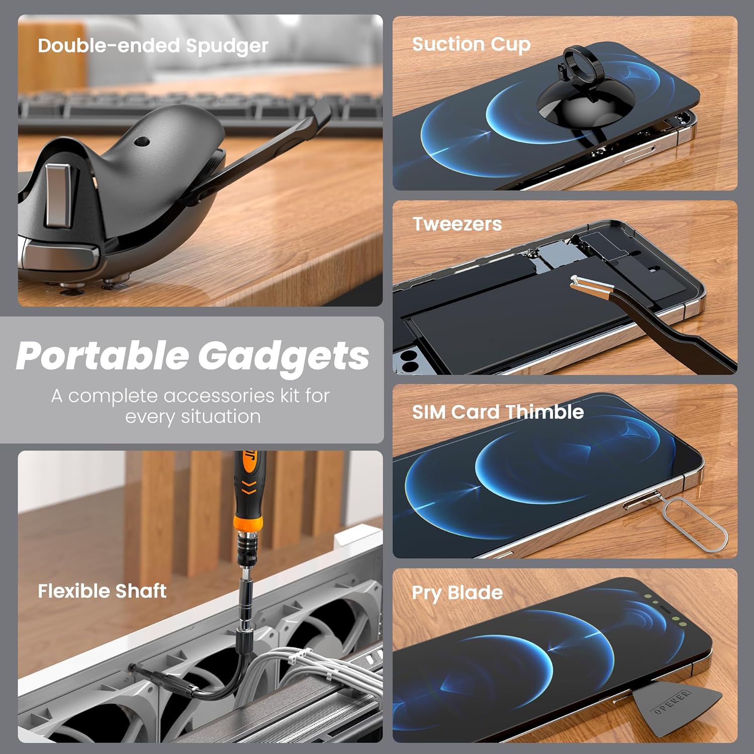 JOREST 115-in-1 Präzisionsmechaniker-Schraubendreher-Set, Geschenk zum Vatertag, Geschenkwerkzeug für Männer, magnetisches Reparaturwerkzeug-Set für PC, Laptop, iPhone, MacBook, PS5, Xbox, Switch, Brille – Bild 9