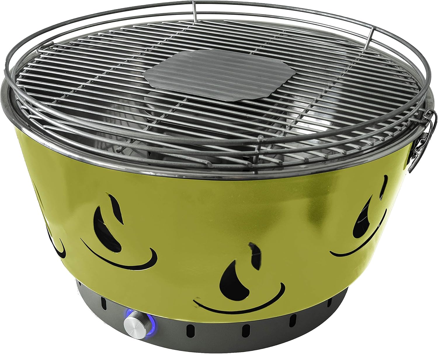 JAK BBQ Airbroil XL J 101 Holzkohlegrill, gelber Tischgrill, Holzkohlegrill mit regulierbarer Belüftung, inklusive Transporttasche, Outdoor-Campinggrill – Bild 7