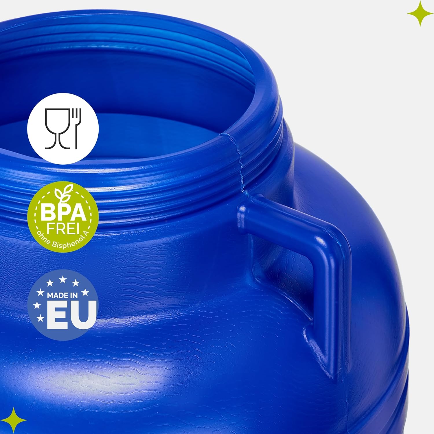 Garronda 40 Liter Weithalsfass aus BPA-freiem Futterfass, Universalfass, Futtertonne, Regentonne für den Garten, Regentonne mit Deckel, Regenwassertonne für den Garten, Wassertonne GD-0078, Blau – Bild 4