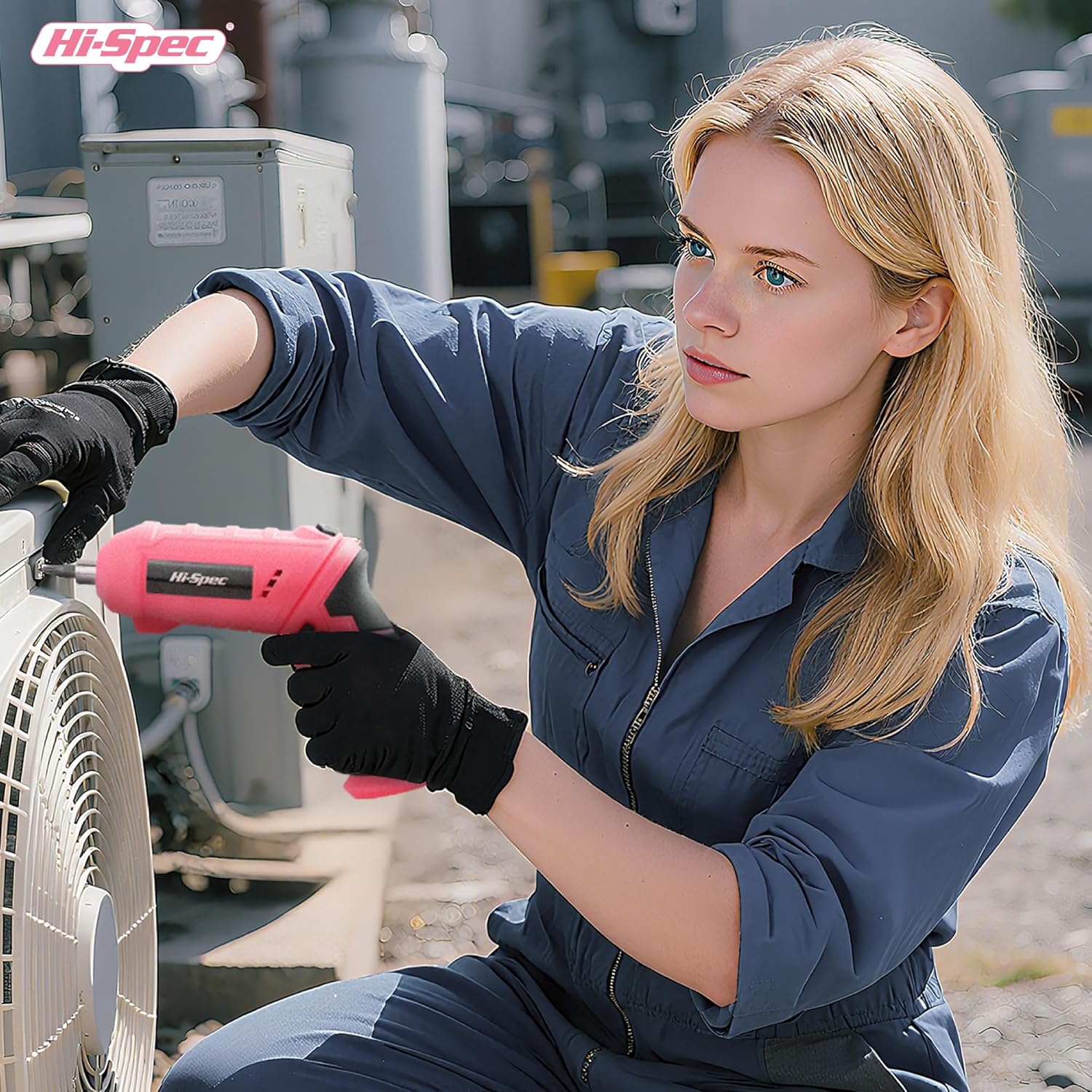 Hi-Spec 42-teiliger Werkzeugkasten mit kleinem 4-V-Akkuschrauber und Haushaltswerkzeugen. Komplettes Werkzeugset für Frauen und Heimwerker im praktischen Werkzeugkoffer – Bild 6
