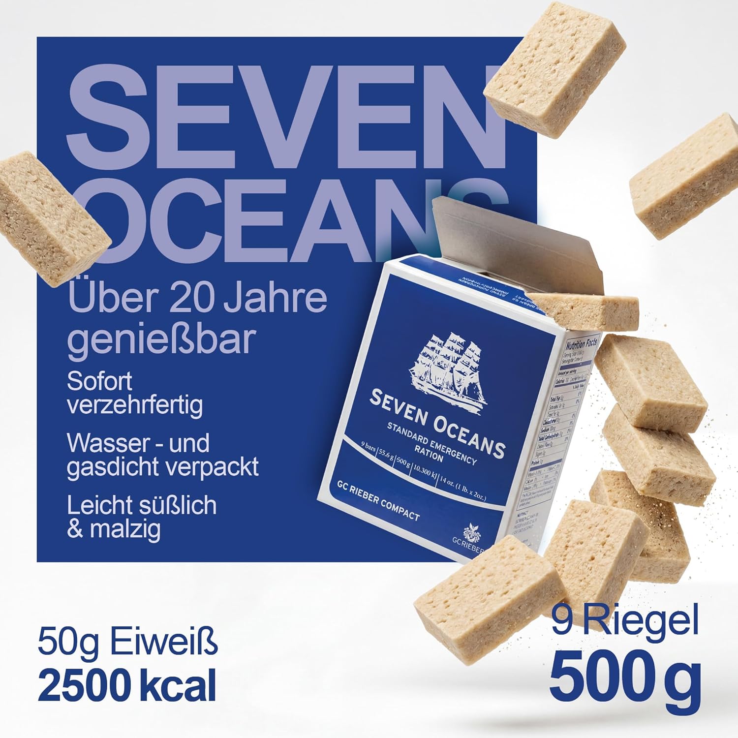 Notfall-Lebensmittel-Testpaket BP-ER, NRG-5, Seven Oceans & GS-10 Notfallration + NRG-5 Zero Glutenfrei – Überlebensnahrungsset für Katastrophenschutz & Notversorgungsnahrung – Langzeitlebensmittel essbar für 20 – Bild 7