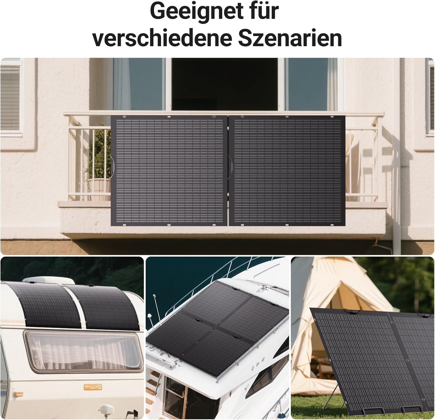 480 W flexibles Solarpanel-Set, 2 x 240 W monokristallines flexibles Solarmodul, IP67, Solarzelle, Photovoltaik, netzunabhängig, für Wohnmobil, Auto, Schuppen, Dach, Boot, Balkon, 12 V-Batterien – Bild 6