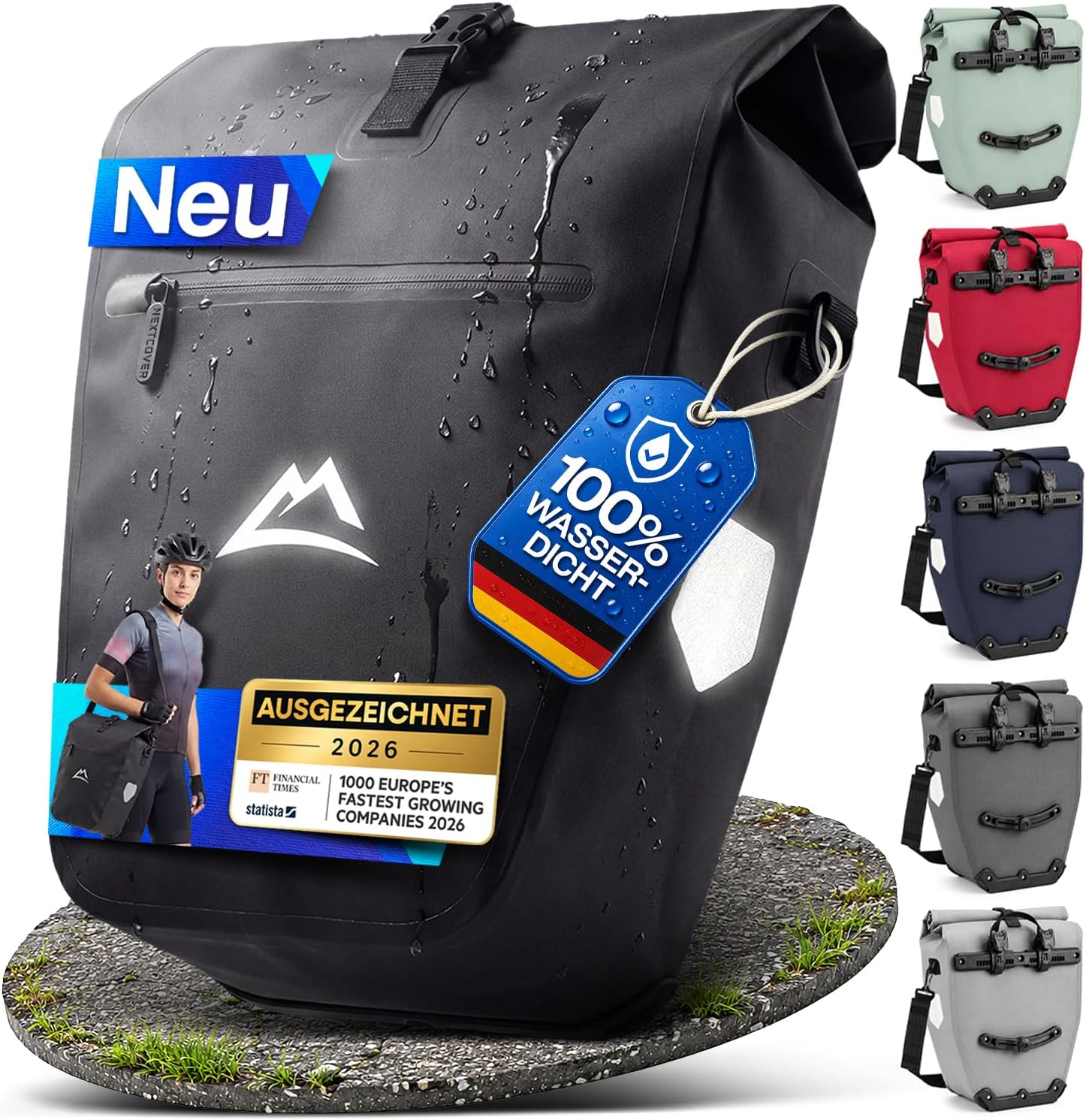Nextcover Fahrrad-Gepäckträger TPU (Schwarz)
